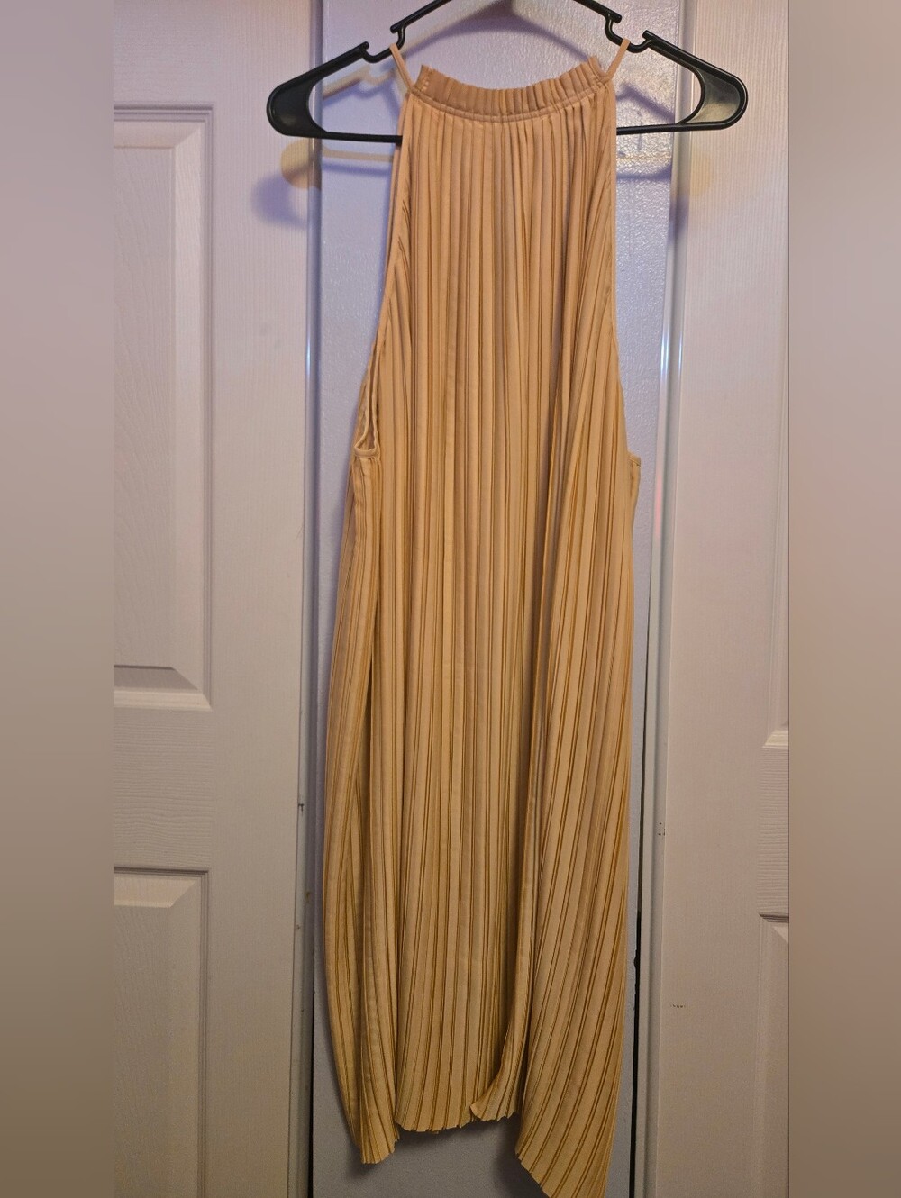 Banana Republic Pleated Maxi Dress — Light Beige - Picture 1 of 6